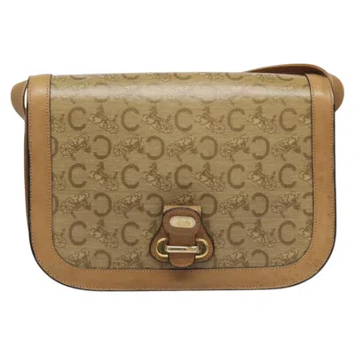 Pre-owned Celine Céline Macadam Beige Canvas Shoulder Bag () In Sand