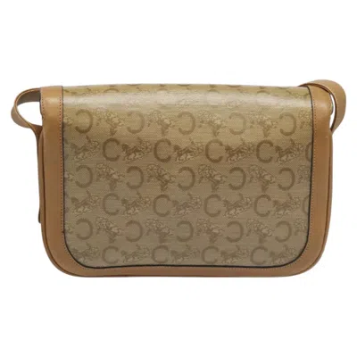 Pre-owned Celine Céline Macadam Beige Canvas Shoulder Bag () In Sand