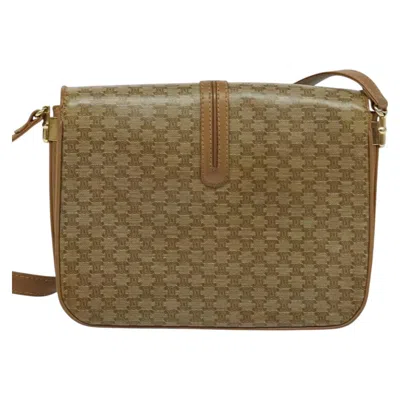 Pre-owned Celine Céline Macadam Beige Canvas Shoulder Bag () In Sand