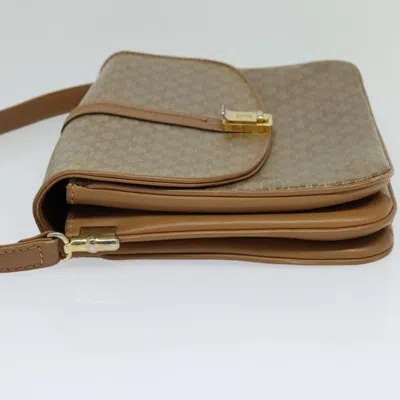 Pre-owned Celine Céline Macadam Beige Canvas Shoulder Bag () In Sand