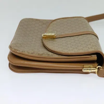 Pre-owned Celine Céline Macadam Beige Canvas Shoulder Bag () In Sand