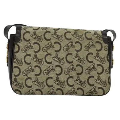 Pre-owned Celine Céline Macadam Beige Canvas Shoulder Bag () In Sand