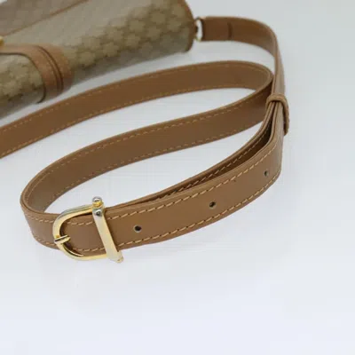 Pre-owned Celine Céline Macadam Beige Canvas Shoulder Bag () In Sand