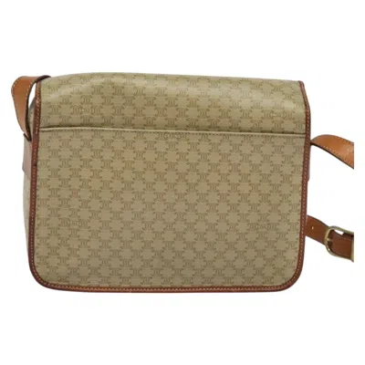 Pre-owned Celine Céline Macadam Beige Canvas Shoulder Bag () In Sand