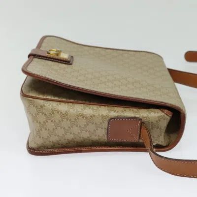 Pre-owned Celine Céline Macadam Beige Canvas Shoulder Bag () In Sand