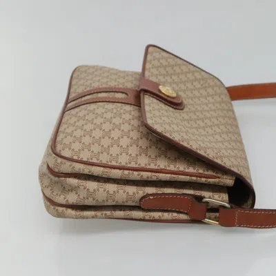 Pre-owned Celine Céline Macadam Beige Canvas Shoulder Bag () In Sand