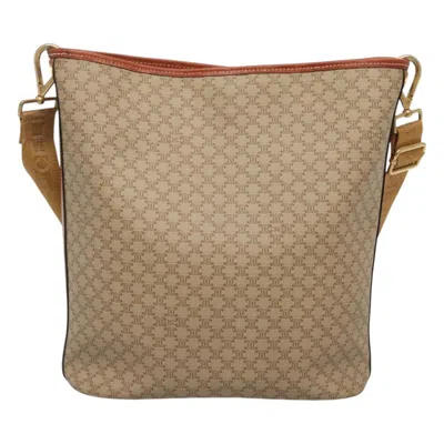 Pre-owned Celine Céline Macadam Beige Canvas Shoulder Bag () In Sand