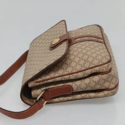 Pre-owned Celine Céline Macadam Beige Canvas Shoulder Bag () In Sand