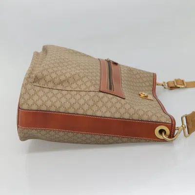 Pre-owned Celine Céline Macadam Beige Canvas Shoulder Bag () In Sand