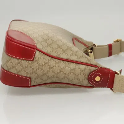 Pre-owned Celine Céline Macadam Beige Canvas Shoulder Bag () In Sand