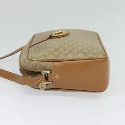 Pre-owned Celine Céline Macadam Beige Canvas Shoulder Bag () In Sand