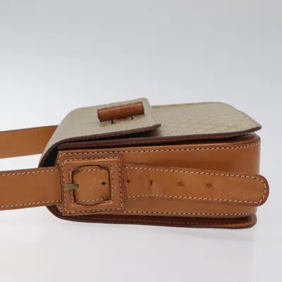 Pre-owned Celine Céline Macadam Beige Canvas Shoulder Bag () In Sand