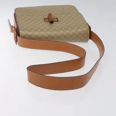 Pre-owned Celine Céline Macadam Beige Canvas Shoulder Bag () In Sand