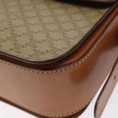 Pre-owned Celine Céline Macadam Beige Canvas Shoulder Bag () In Sand