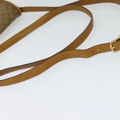 Pre-owned Celine Céline Macadam Beige Canvas Shoulder Bag () In Sand