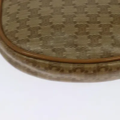 Pre-owned Celine Céline Macadam Beige Canvas Shoulder Bag () In Sand