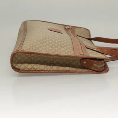 Pre-owned Celine Céline Macadam Beige Canvas Shoulder Bag () In Sand