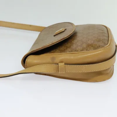 Pre-owned Celine Céline Macadam Beige Canvas Shoulder Bag () In Sand