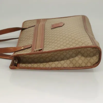 Pre-owned Celine Céline Macadam Beige Canvas Shoulder Bag () In Sand