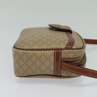 Pre-owned Celine Céline Macadam Beige Canvas Shoulder Bag () In Sand