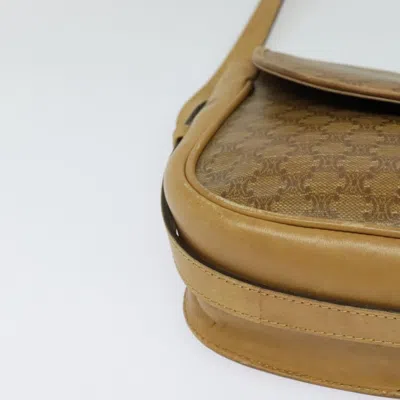 Pre-owned Celine Céline Macadam Beige Canvas Shoulder Bag () In Sand