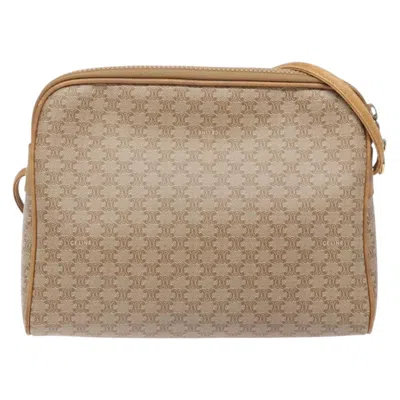 Pre-owned Celine Céline Macadam Beige Canvas Shoulder Bag () In Sand