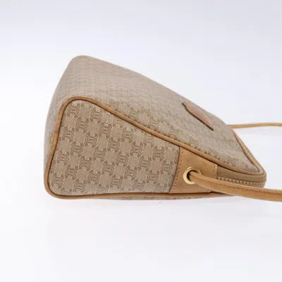 Pre-owned Celine Céline Macadam Beige Canvas Shoulder Bag () In Sand
