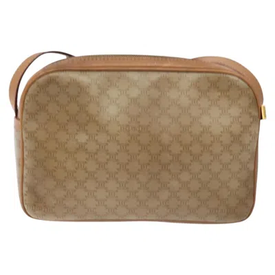 Pre-owned Celine Céline Macadam Beige Canvas Shoulder Bag () In Sand