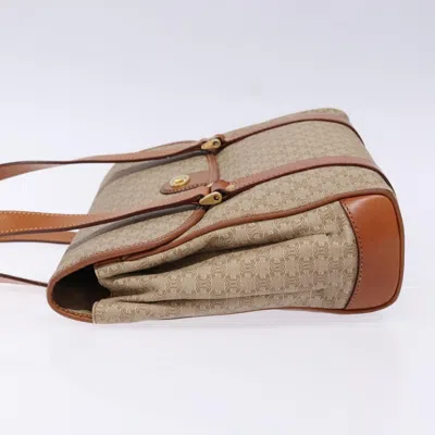 Pre-owned Celine Céline Macadam Beige Canvas Shoulder Bag () In Sand