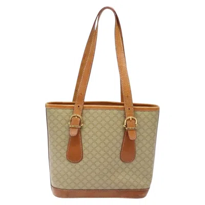 Pre-owned Celine Céline Macadam Beige Canvas Tote Bag () In Sand