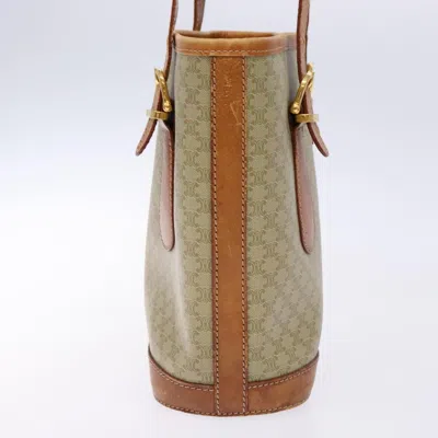 Pre-owned Celine Céline Macadam Beige Canvas Tote Bag () In Sand