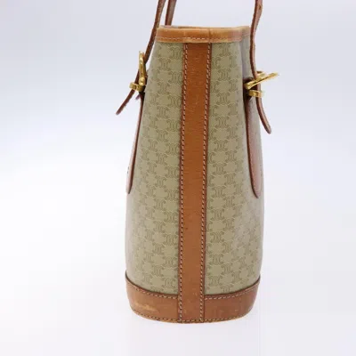 Pre-owned Celine Céline Macadam Beige Canvas Tote Bag () In Sand