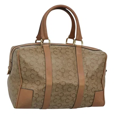 Pre-owned Celine Céline Macadam Beige Canvas Travel Bag () In Sand