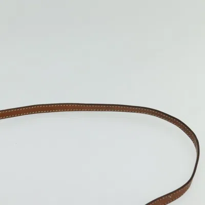 Pre-owned Celine Céline Macadam Beige Canvas, Leather Shoulder Bag () In Sand