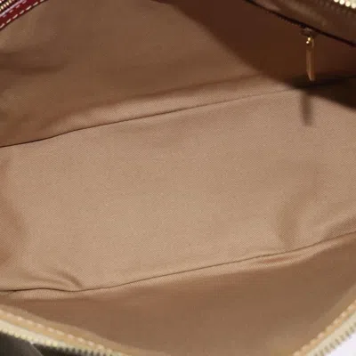 Pre-owned Celine Céline Macadam Beige Canvas, Leather Shoulder Bag () In Sand