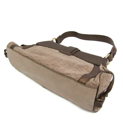 Pre-owned Celine Céline Macadam Beige Leather Shopper Bag () In Sand