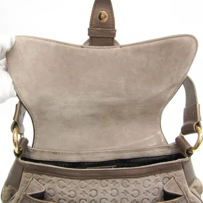 Pre-owned Celine Céline Macadam Beige Leather Shopper Bag () In Sand