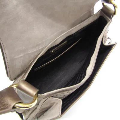 Pre-owned Celine Céline Macadam Beige Leather Shopper Bag () In Sand