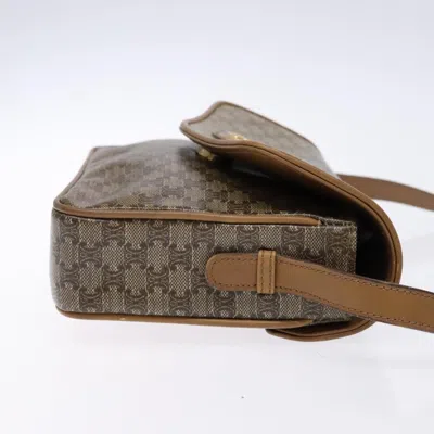 Pre-owned Celine Céline Macadam Beige Pvc Shoulder Bag () In Sand