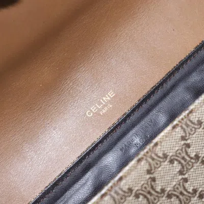 Pre-owned Celine Céline Macadam Beige Pvc Shoulder Bag () In Sand