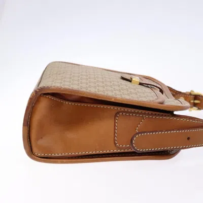 Pre-owned Celine Céline Macadam Beige, Brown Canvas Shoulder Bag () In Multi
