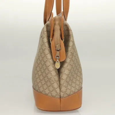 Pre-owned Celine Céline Macadam Beige, Brown Canvas, Leather Shoulder Bag () In Multi