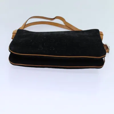 Pre-owned Celine Céline Macadam Black Canvas Shoulder Bag ()
