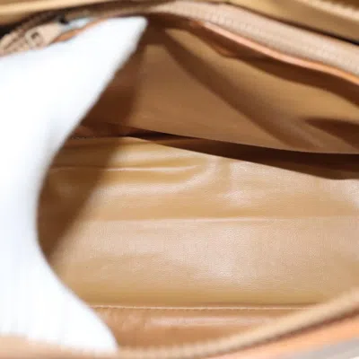 Pre-owned Celine Céline Macadam Beige, Brown Canvas, Leather Shoulder Bag () In Multi