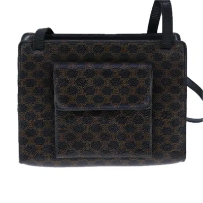 Pre-owned Celine Céline Macadam Black Canvas Shoulder Bag ()