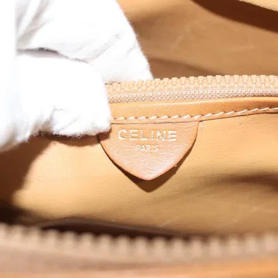 Pre-owned Celine Céline Macadam Beige, Brown Canvas, Leather Shoulder Bag () In Multi