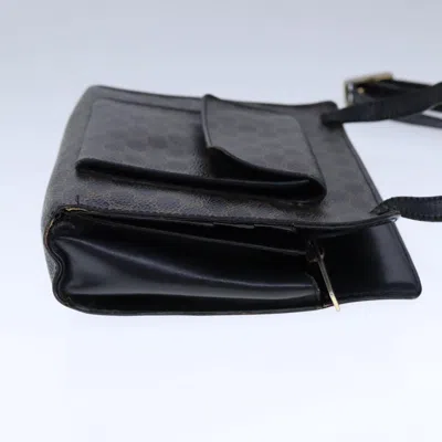 Pre-owned Celine Céline Macadam Black Canvas Shoulder Bag ()