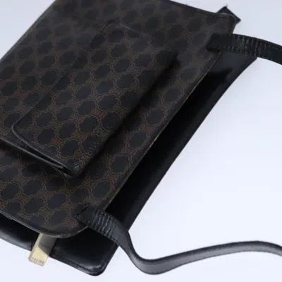 Pre-owned Celine Céline Macadam Black Canvas Shoulder Bag ()