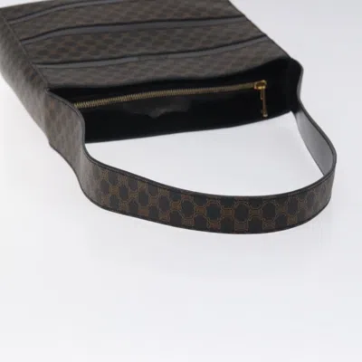 Pre-owned Celine Céline Macadam Black Canvas Shoulder Bag ()