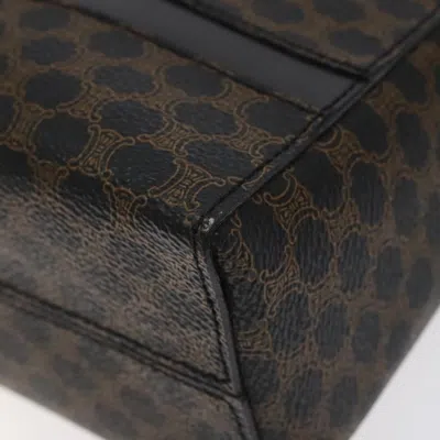 Pre-owned Celine Céline Macadam Black Canvas Shoulder Bag ()